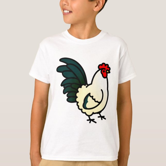 Chubby Japanese Bantam Rooster T-Shirt (Front)