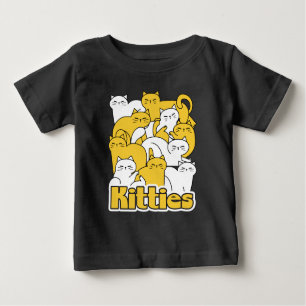 Chubby Kitties Design - Adorable Cat Art Baby T-Shirt