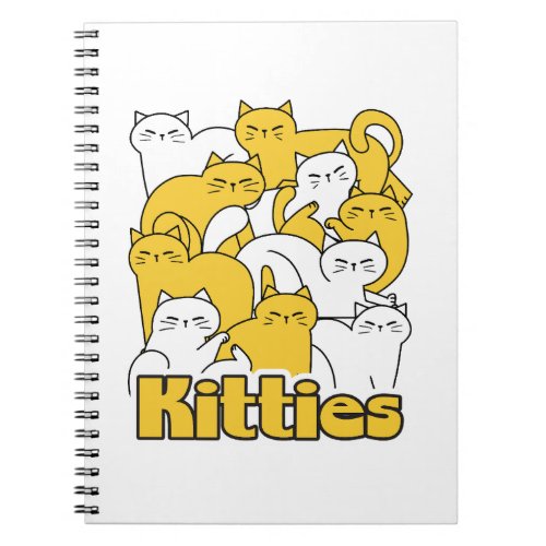 Chubby Kitties Design _ Adorable Cat Art Notebook