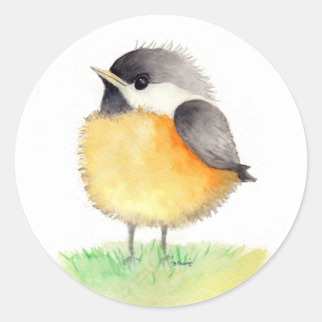 Chubby Little Chickadee Sticker (Front)