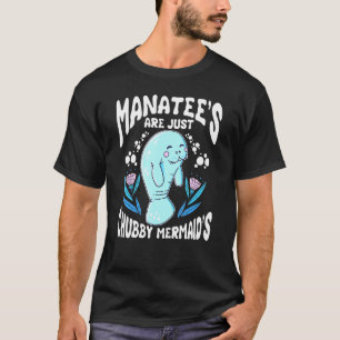 Chubby Manatee Mermaid Costume Cute Animal Sea Oce T-Shirt