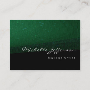 Chubby Modern Green Black Pattern Business Card