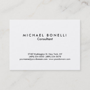 Chubby Modern Minimalist Consultant Business Card