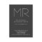 Chubby Modern Monogram Gray White Business Card