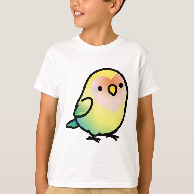 Chubby Peach-faced Pied Lovebird T-Shirt (Front)