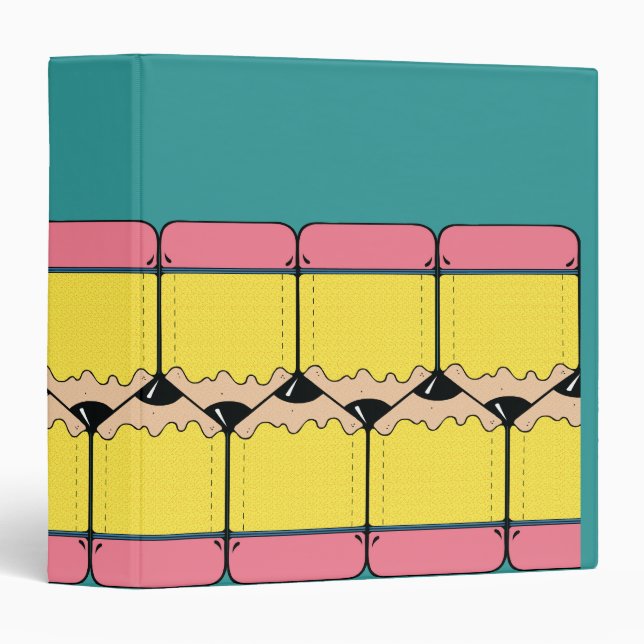 chubby pencils notebook 3 ring binder (Front/Spine)