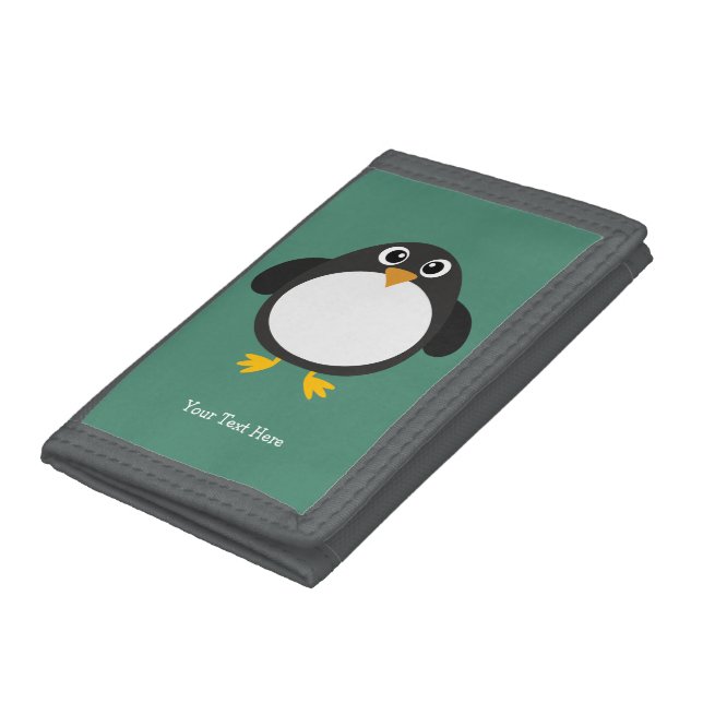 Chubby Penguin (customizable) Trifold Wallet (Bottom)