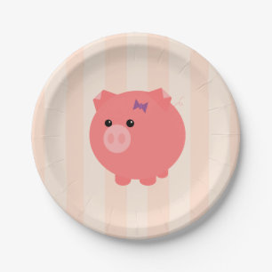 Chubby Pig Birthday Plates