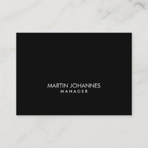 Chubby Professional Black Plain Business Card