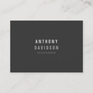Chubby Professional Grey Manager Business Card