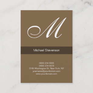 Chubby professional raw umber brown business card