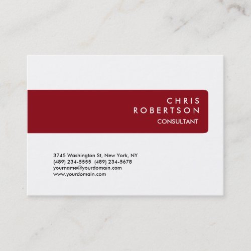 Chubby Red Stripe White Background Business Card