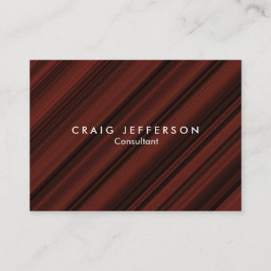 Chubby Reddish Brown Stylish Modern Minimalist Business Card