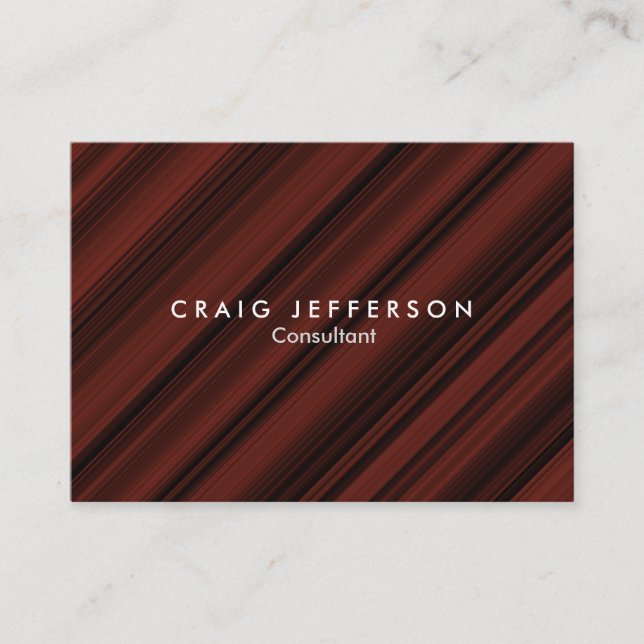Chubby Reddish Brown Stylish Modern Minimalist Business Card (Front)