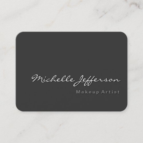 Chubby Rounded Corner Shadow Gray Business Card