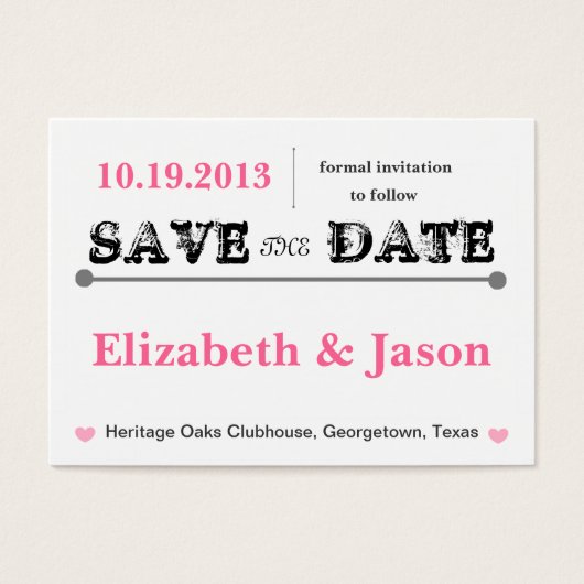 Chubby Save the Date Cards (Front)