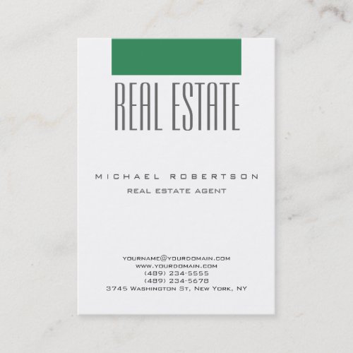 Chubby Sea Green White Clean Agent Business Card