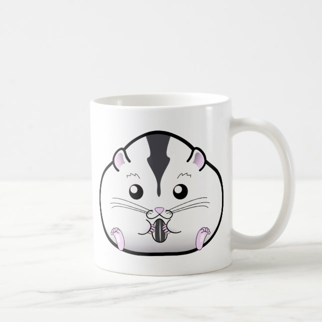 Chubby Semi White Russian Dwarf Hamster Coffee Mug (Right)