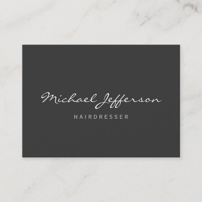 Chubby Size Hairdresser Professional Business Card (Front)