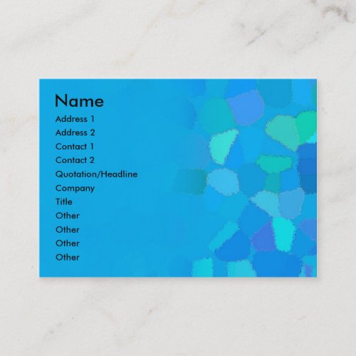 Chubby size profile card: Frosty Glass Business Card Templates