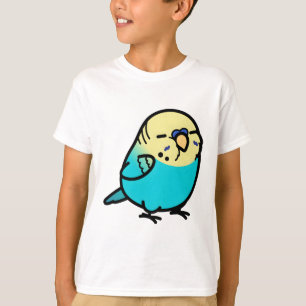 Chubby Sky Blue Yellow-headed English Budgie - Mal T-Shirt