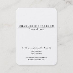 Chubby Stylish Classic White Professional Creation Business Card