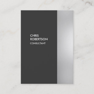 Chubby Stylish Gray Modern Vertical Business Card