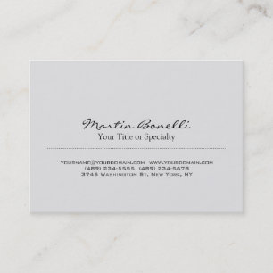 Chubby Stylish Grey Professional Business Card