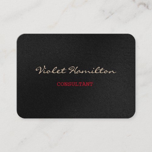 Chubby Stylish Script Trendy Professional Grey Red Business Card