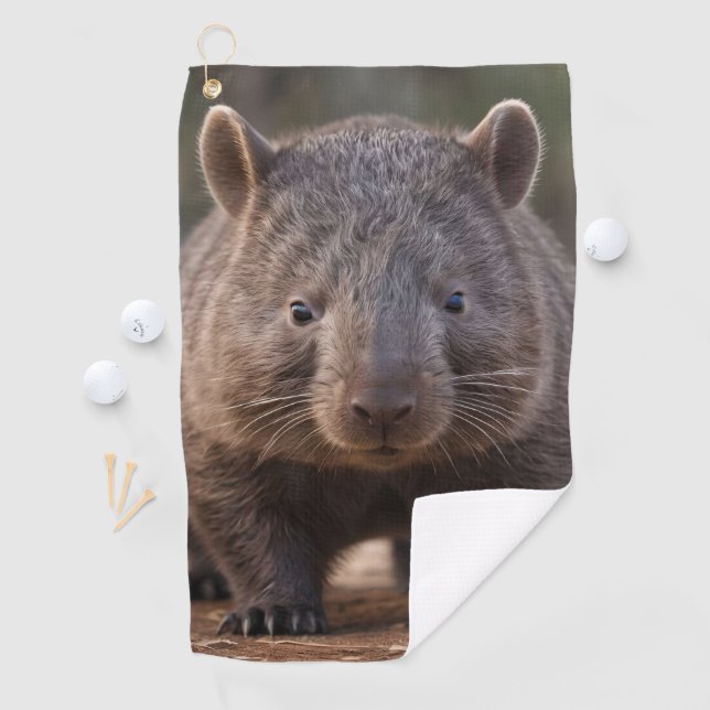 Chubby The Australian Wombat,  Golf Towel (InSitu)
