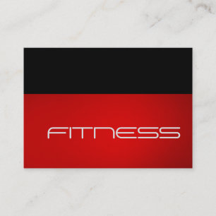 Chubby Trend Black Red Fitness Sport Business Card