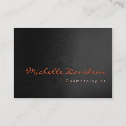 Chubby Trendy Cosmetologist Unique Grey Black Business Card