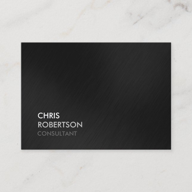 Chubby Trendy Gray Attractive Business Card (Front)
