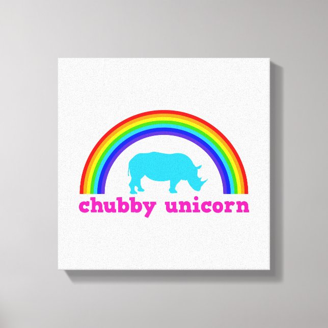 Chubby Unicorn Canvas Print (Front)
