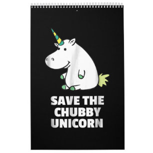 Chubby Unicorn Cute Hippo Gift For Aunt Calendar