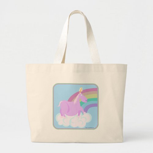 Chubby Unicorn Large Tote Bag