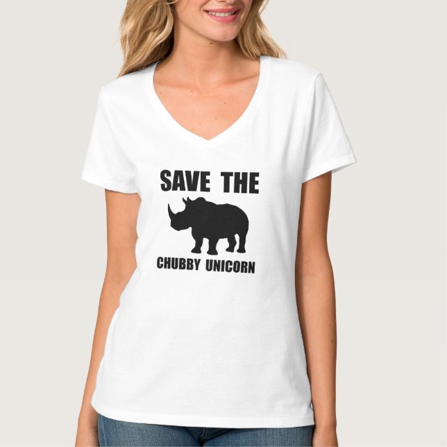 Chubby Unicorn Rhino T-Shirt (Front)