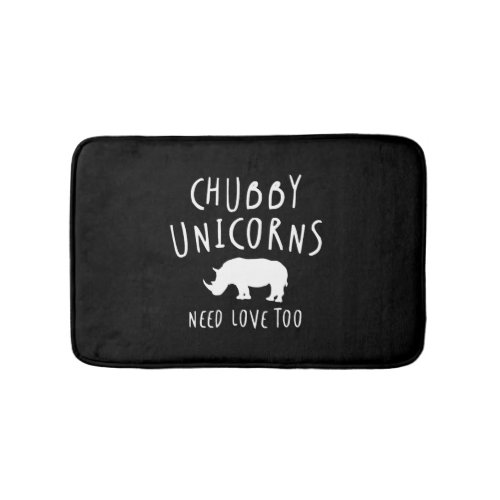Chubby Unicorns Need Love Too _ Total Basics Bath Mat