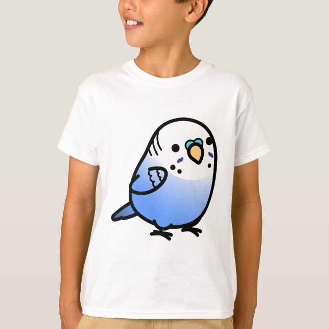 Chubby Violet Budgie T-Shirt (Front)