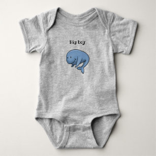Chubby whale baby bodysuit