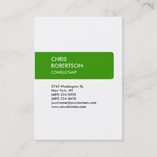 Chubby White Green Unique Special Business Card