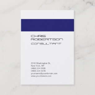 Chubby White Midnigt Blue Attractive Business Card