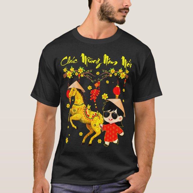 Chuc Mung Nam Moi Binh Ngo Tet 2026 Vietnamese Gir T-Shirt (Front)