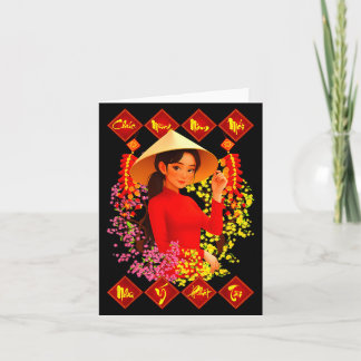 Chuc Mung Nam Moi Tet Binh Ngo 2026 Vietnamese Gir Card