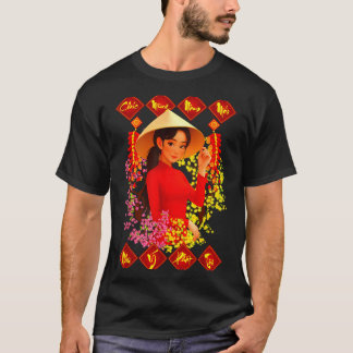 Chuc Mung Nam Moi Tet Binh Ngo 2026 Vietnamese Gir T-Shirt