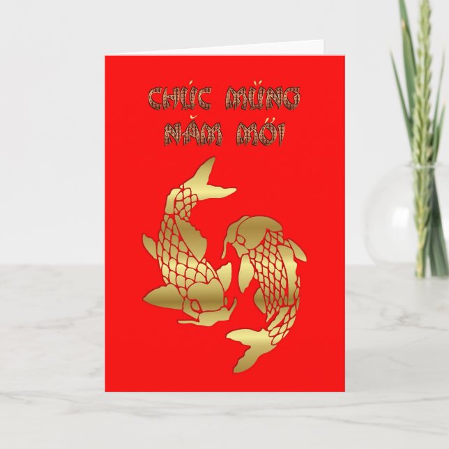 Chuc Mung Nam Moi Vietnamese New Year  Lunar Year Holiday Card (Front)