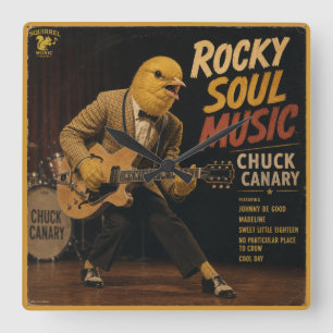 Chuck Canary Album: a Parody Square Wall Clock