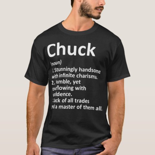 CHUCK Definition Personalized Name Funny Birthday  T_Shirt