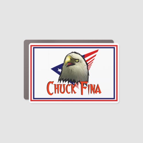 Chuck Fina American Eagle Car Magnet