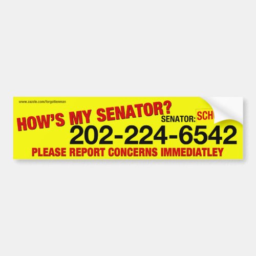 Chuck Schumer Bumper Sticker